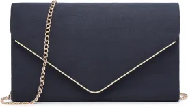 Dasein Women Faux Suede Evening Clutch Bags Formal Party Clutches Wedding Purses Cocktail Prom Clutches