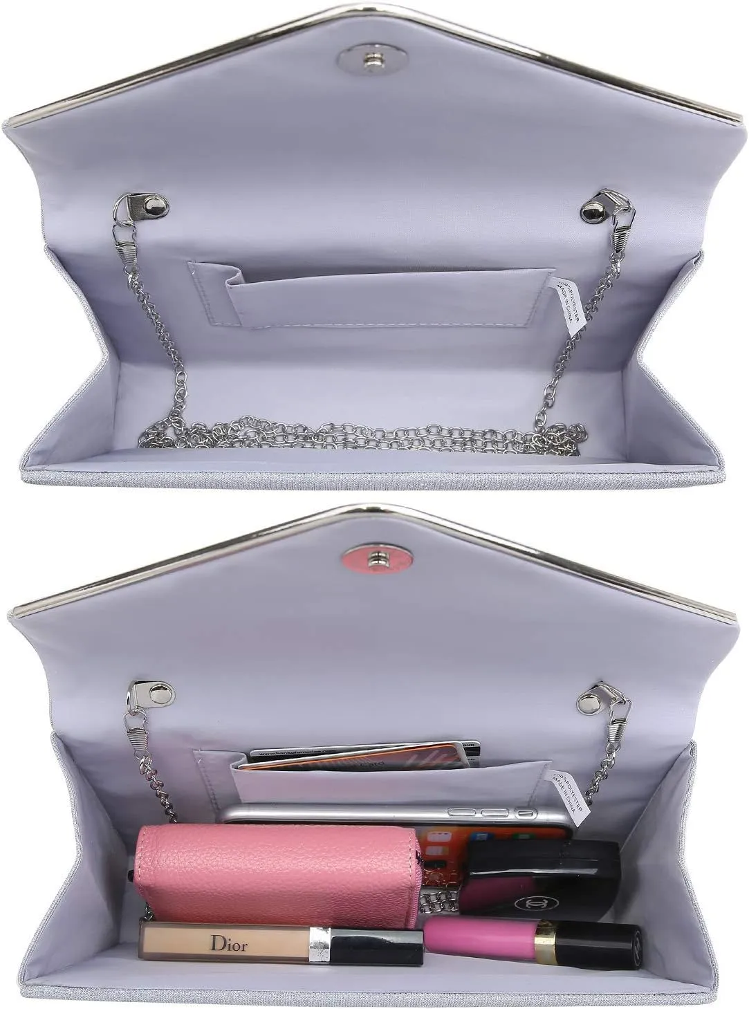Dasein Women Glistening Clutches Handbags Evening Bags Wedding Purses Cocktail Prom Party Clutches