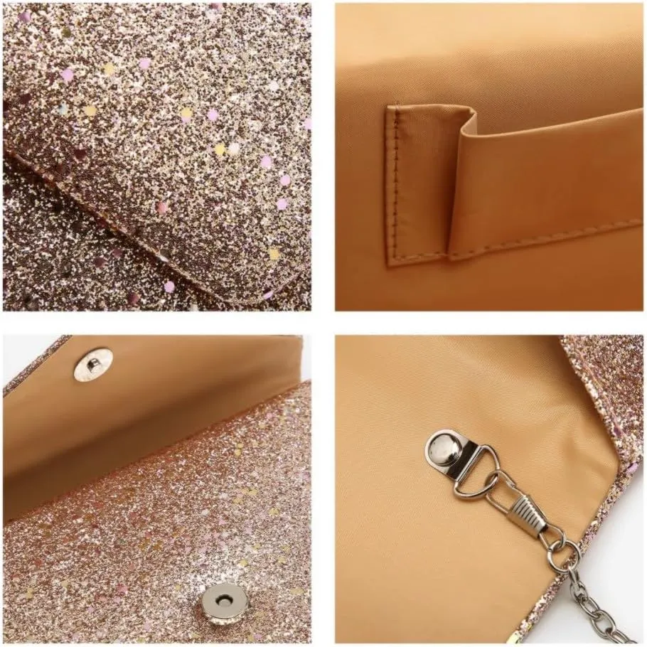 Dasein Women Glitter Evening Bags Formal Clutches Wedding Purses Party Dressy Clutch Purse Cocktail Prom Handbags