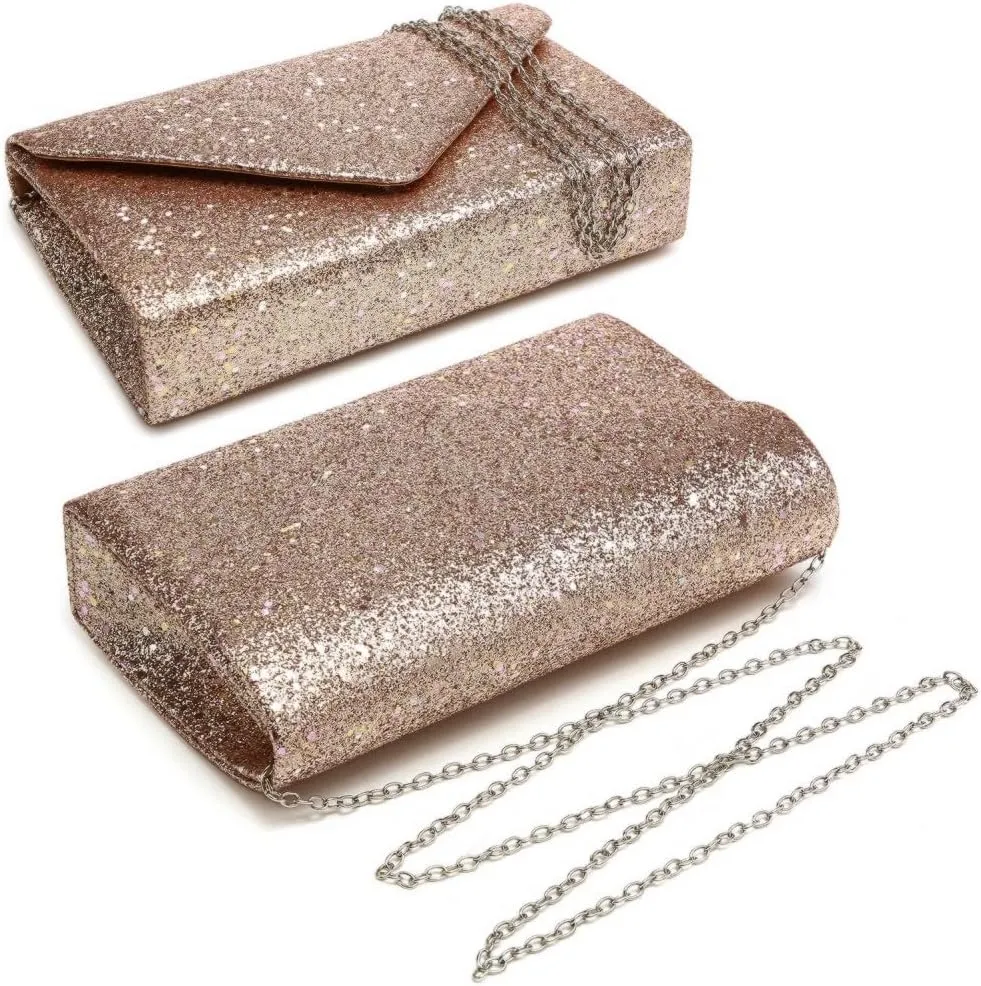 Dasein Women Glitter Evening Bags Formal Clutches Wedding Purses Party Dressy Clutch Purse Cocktail Prom Handbags