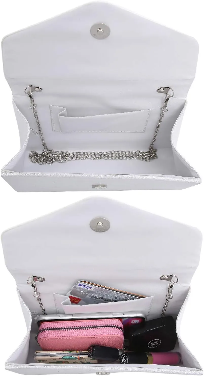 Dasein Women's Evening Bag Party Clutches Wedding Purses Cocktail Prom Handbags with Frosted Glittering