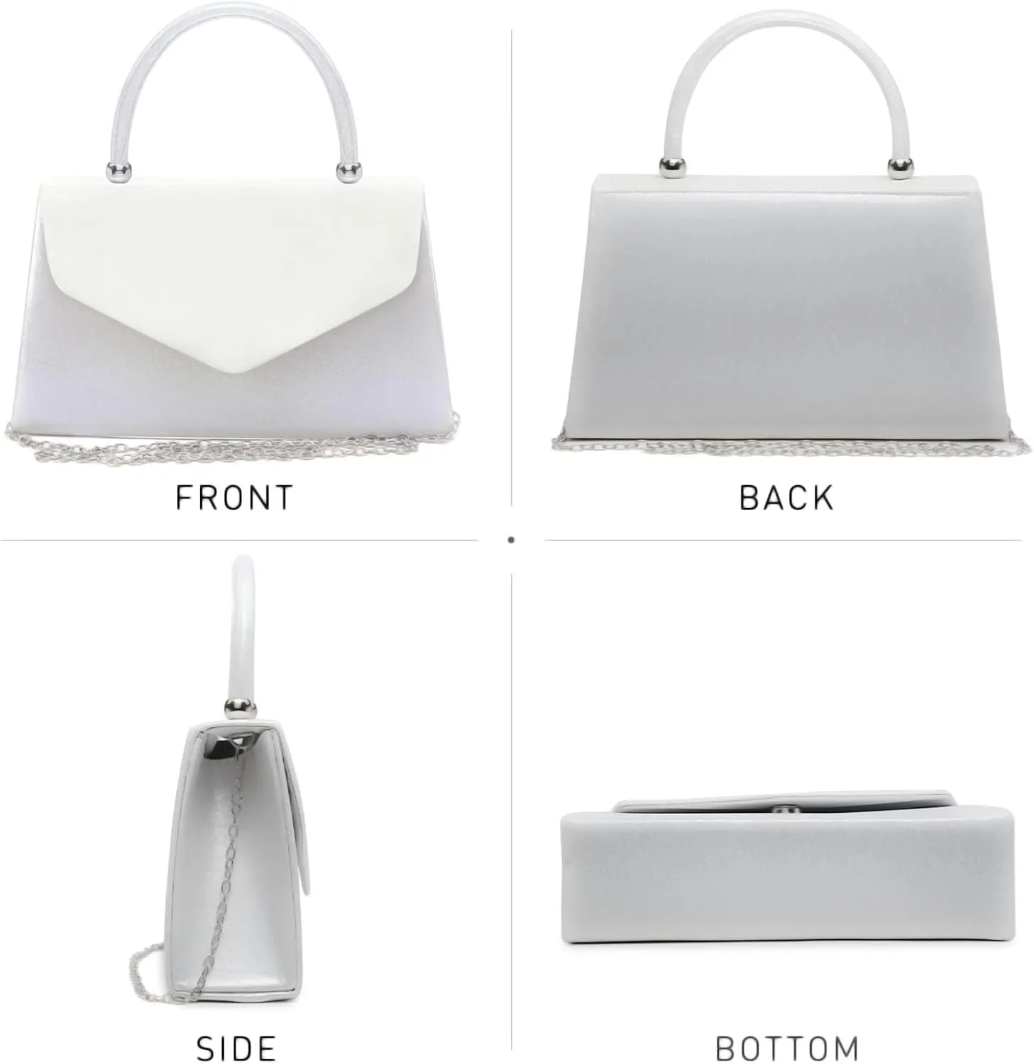 Dasein Women's Evening Bag Party Clutches Wedding Purses Cocktail Prom Handbags with Frosted Glittering