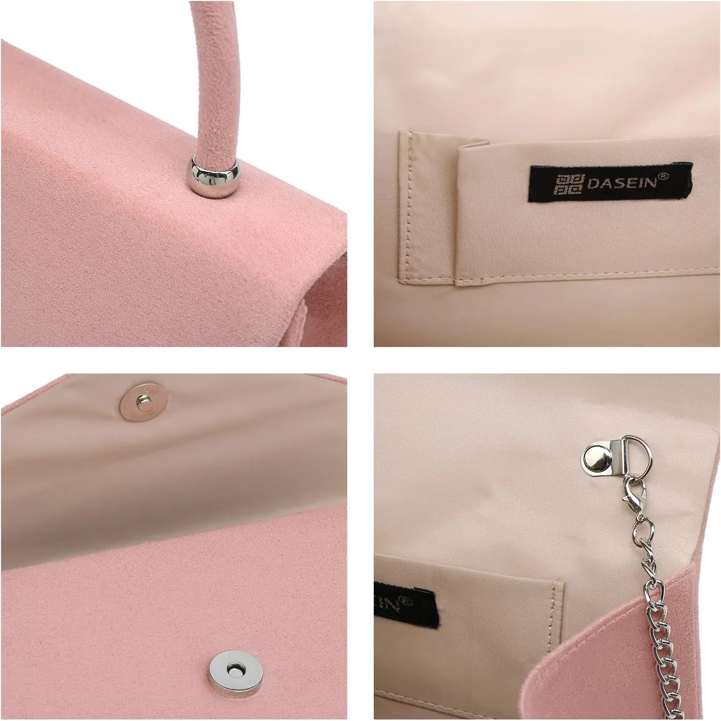 Dasein Women's Evening Bag Party Clutches Wedding Purses Cocktail Prom Handbags with Frosted Glittering