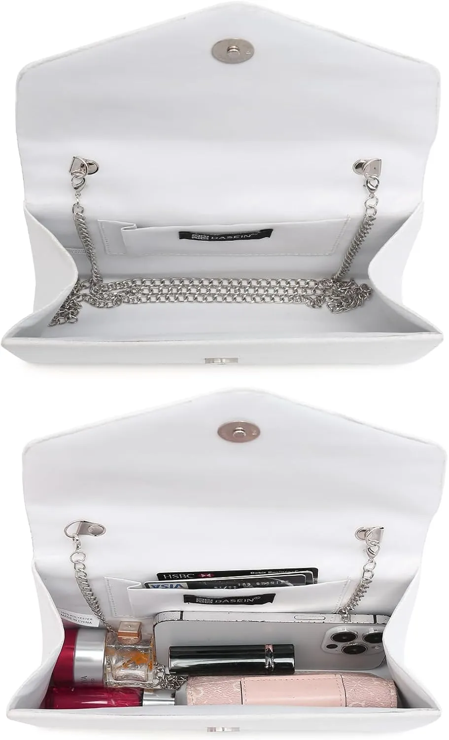 Dasein Women's Evening Bag Party Clutches Wedding Purses Cocktail Prom Handbags with Frosted Glittering