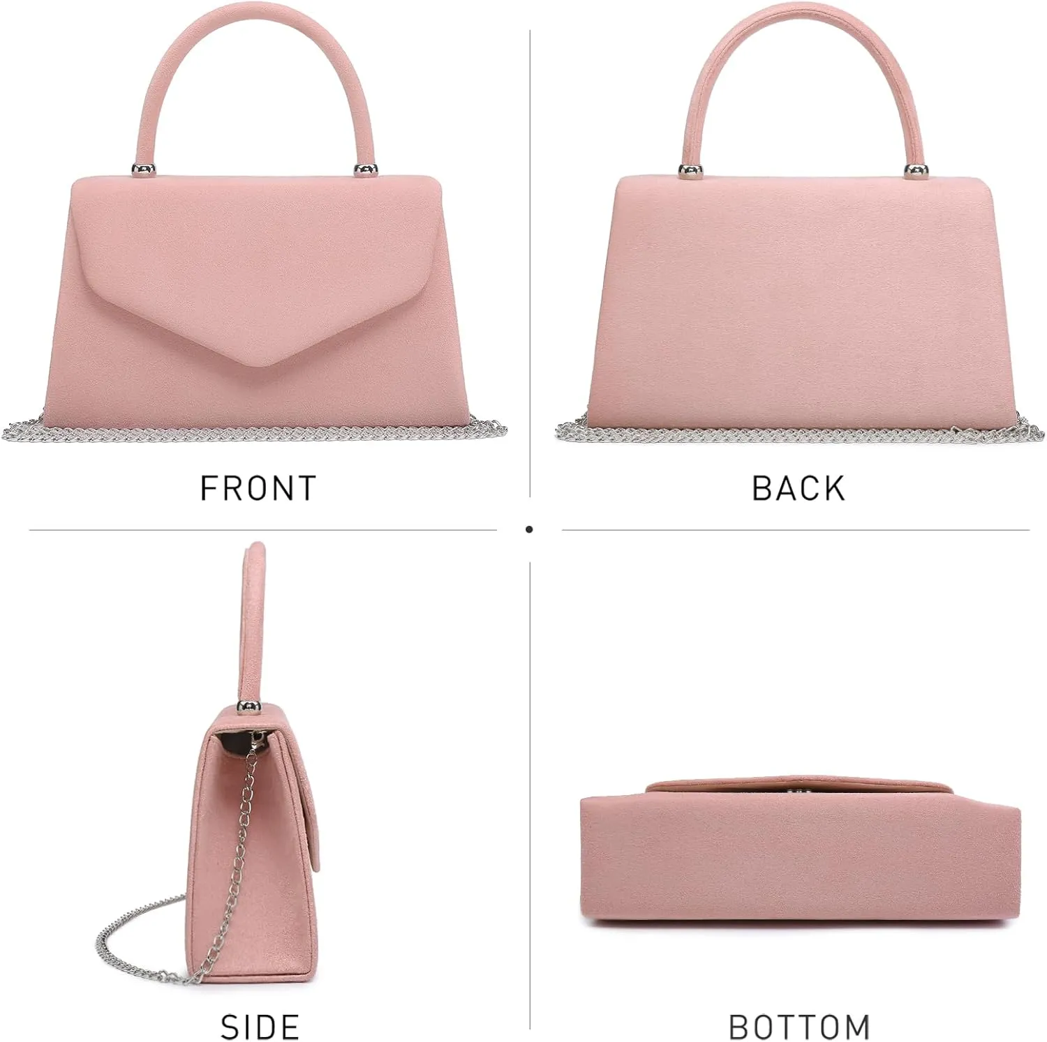 Dasein Women's Evening Bag Party Clutches Wedding Purses Cocktail Prom Handbags with Frosted Glittering
