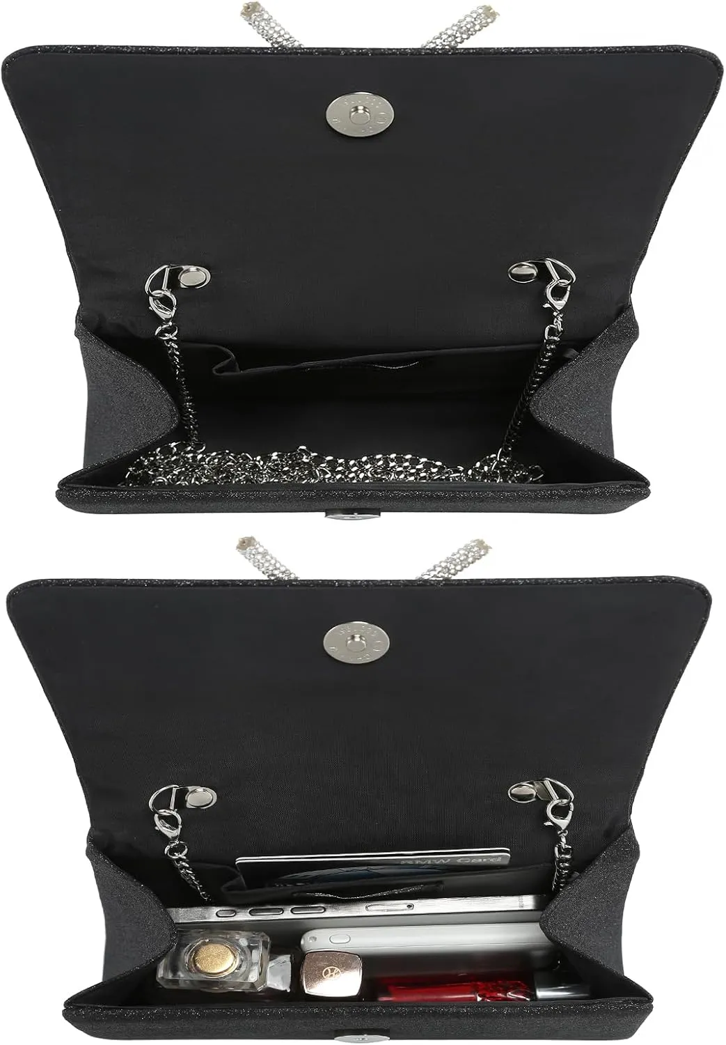 Dasein Women's Evening Bag Party Clutches Wedding Purses Cocktail Prom Handbags with Frosted Glittering
