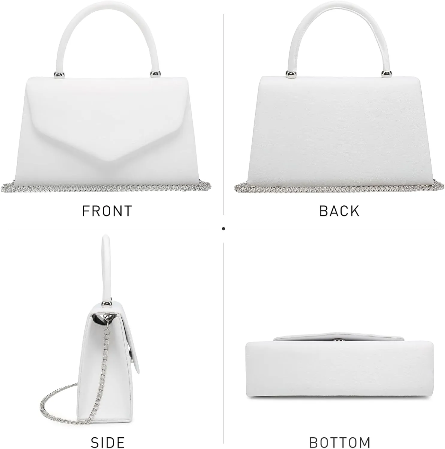 Dasein Women's Evening Bag Party Clutches Wedding Purses Cocktail Prom Handbags with Frosted Glittering