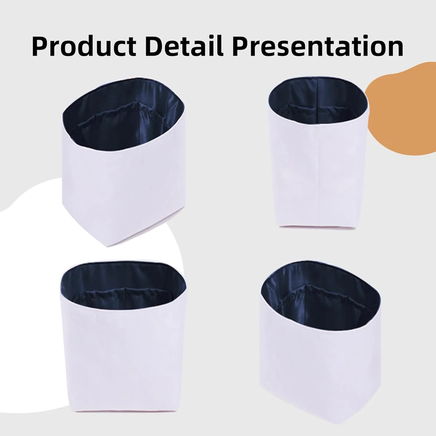 DGAZ Lightweight Purse Organizer Insert for The Row Tote Bag,silk and DupontPaper handbag inner for Luxury Bags(Blue nuit,M)