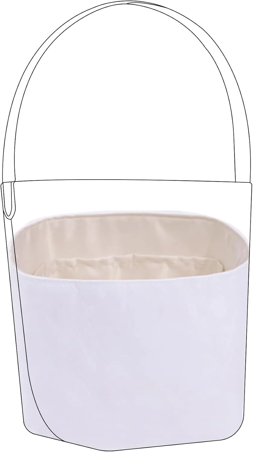 DGAZ Lightweight Purse Organizer Insert for The Row Tote Bag,silk and DupontPaper handbag inner for Luxury Bags(Craie,M)