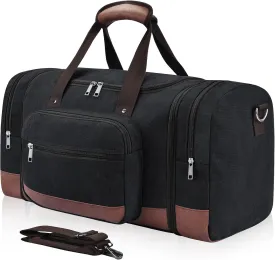 Dimayar Expandable Duffle Bag for Men, 50L Large-Capacity Weekender, Water-Resistant Mens Duffle Bags for Traveling, Lightweight & Durable Overnight Carry-On, Versatile Gym and Travel Bag