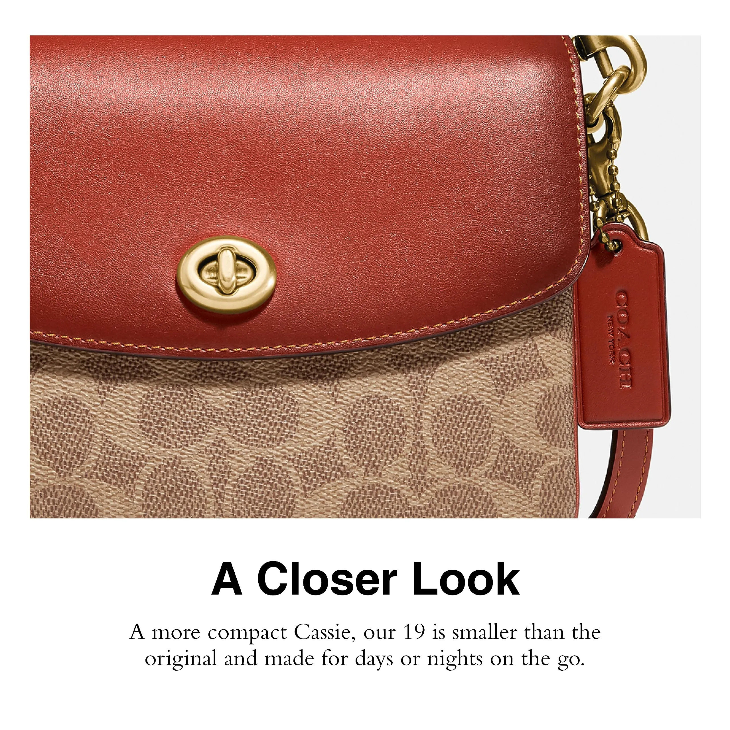 Embrace Timeless Elegance with the COACH Cassie Crossbody 19 in Tan Rust