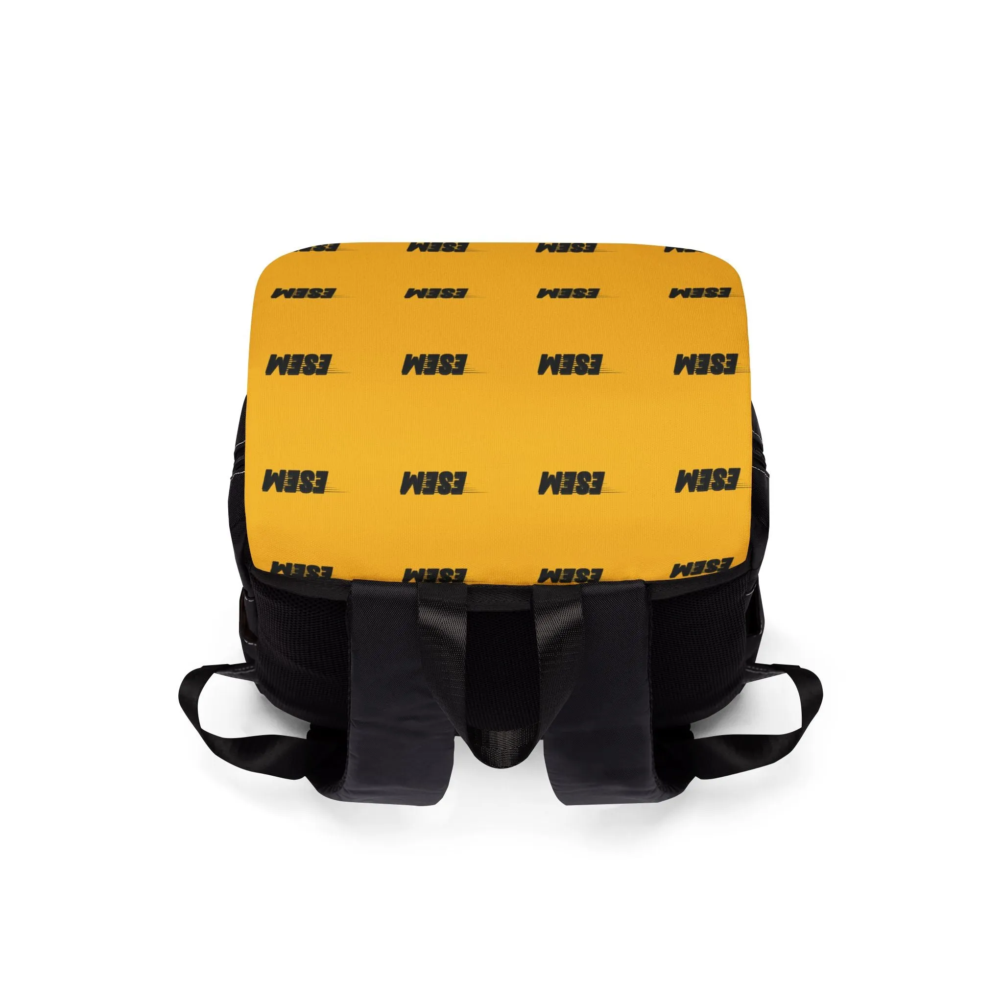 ESEM (Black Logo) -  Yellow Unisex Casual Shoulder Backpack
