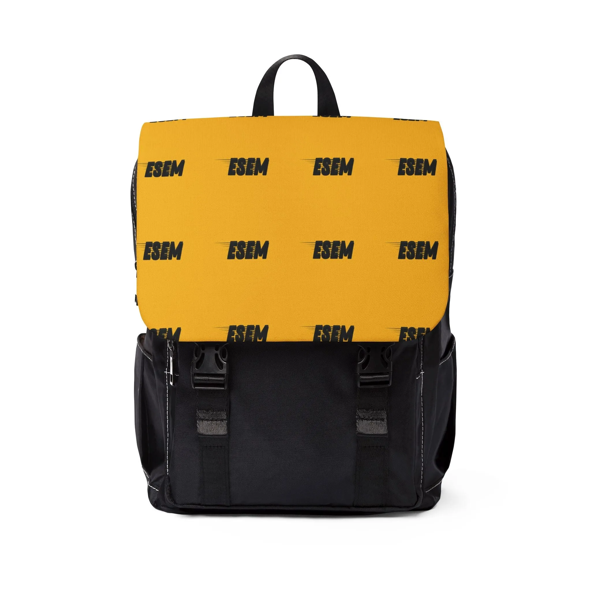 ESEM (Black Logo) -  Yellow Unisex Casual Shoulder Backpack