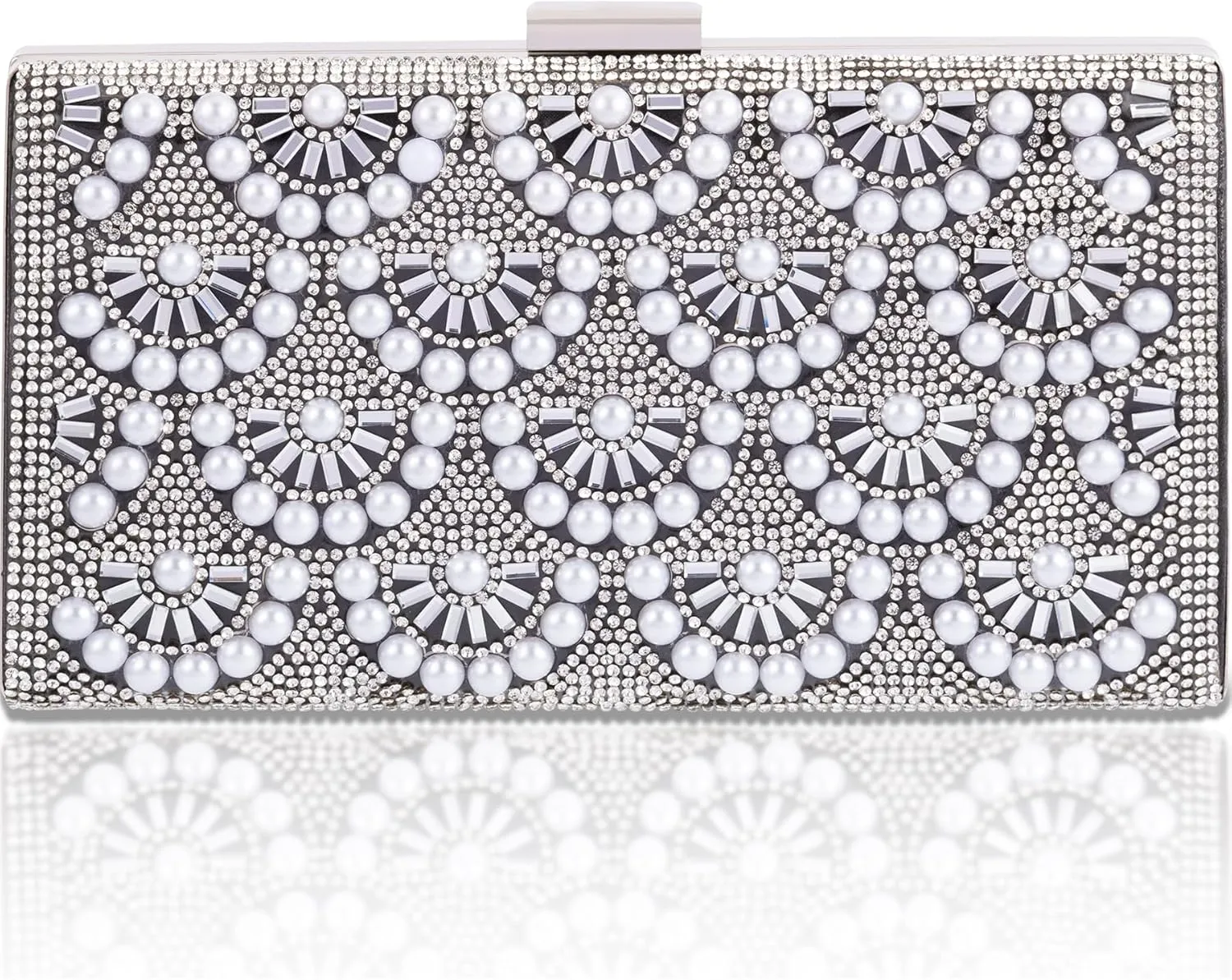 Evening Clutch Pearl Purse for Women, Party Clutches Bag Wedding Formal Handbags