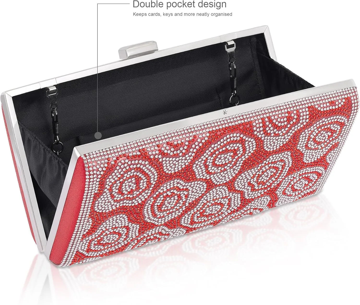 Evening Clutch Pearl Purse for Women, Party Clutches Bag Wedding Formal Handbags