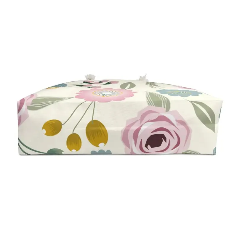 Floral Pastels Oversized Polyester Weekender Bag