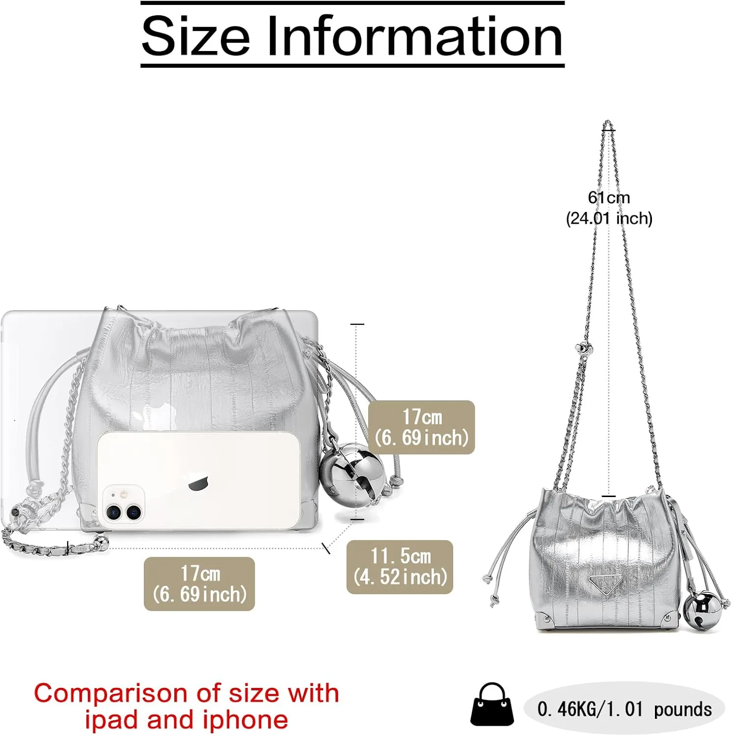 FOXLOVER Cowhide Leather Crossbody Bags for Women Small Adjustable Chain Strap Stylish Trendy Purse