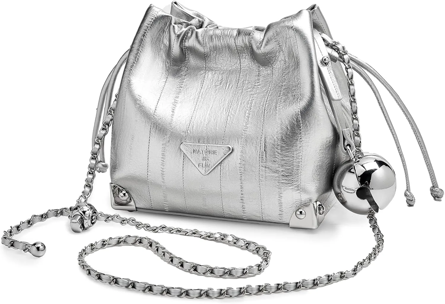 FOXLOVER Cowhide Leather Crossbody Bags for Women Small Adjustable Chain Strap Stylish Trendy Purse