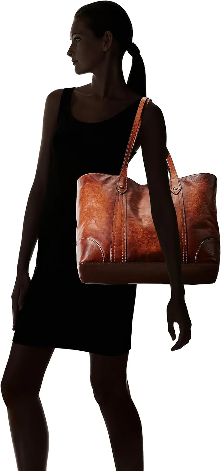 Frye Women's Melissa Shopper Tote Bag, Stylist Large Handbag with Adjustable Strap & Pockets