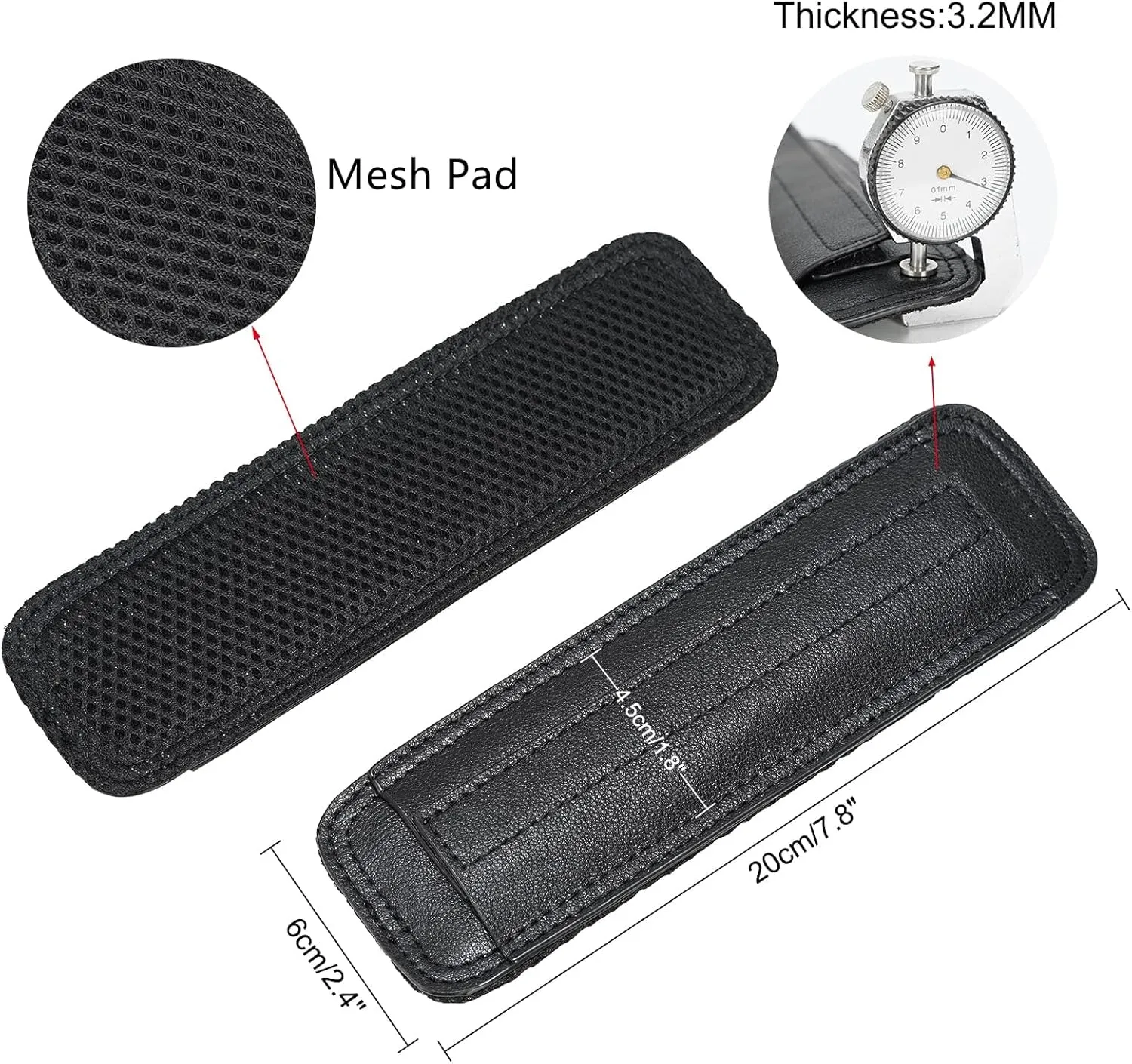 Full Grain Leather Shoulder Strap - Replacement Bag Straps for Laptop Briefcase, Messenger, Duffel, Crossbody, Travel Bags