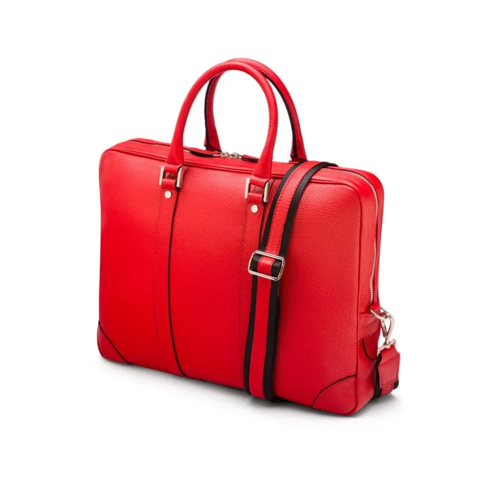 Gainsborough Leather 15" Laptop Bag - Red