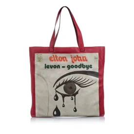 Gucci Red Calf Leather Maxi Elton John Tote Bag