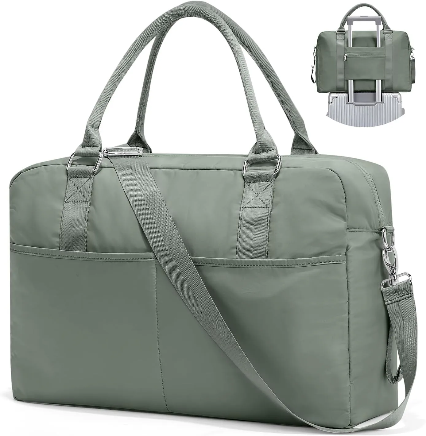 Gym Bag for Women, Carry on Weekender Overnight Bag, Travel Duffel Bags with Trolley Sleeve, Personal Item Travel Bag Tote Bag Workout Dance Bag