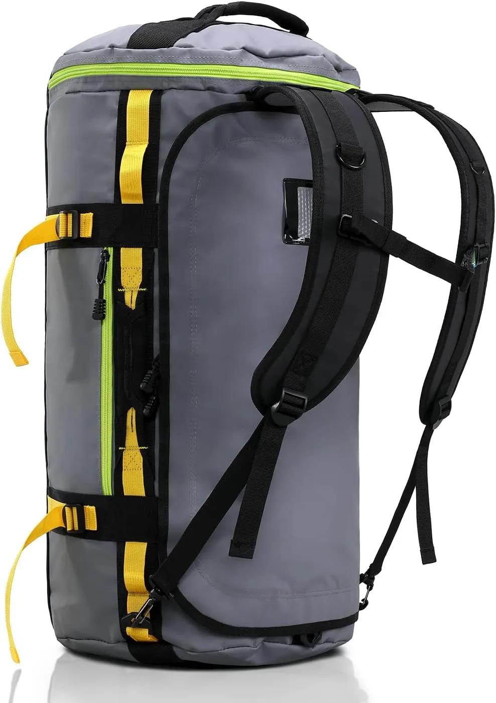Haimont Large Travel Duffle Bag Backpack, Duffel Backpack Bags with Shoes Compartment for Camping, Traveling, Sports, Trip, Men Women, Water-resistant, 60L Grey