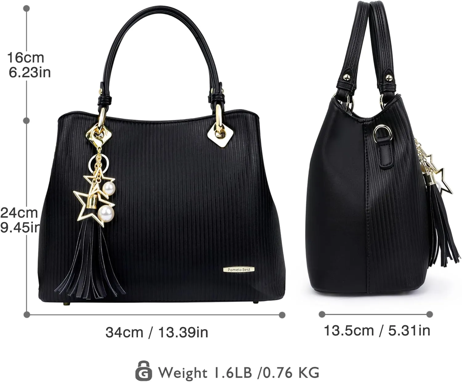 Handbags for Women with Multiple Internal Pockets in Pretty Color Combination, Women's Satchel Handbag