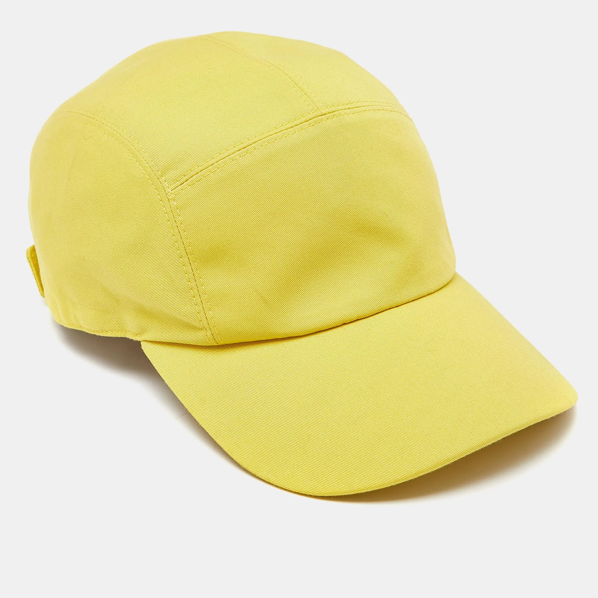 Herm&egrave;s Yellow H Embroidered Cotton Cap Size 59