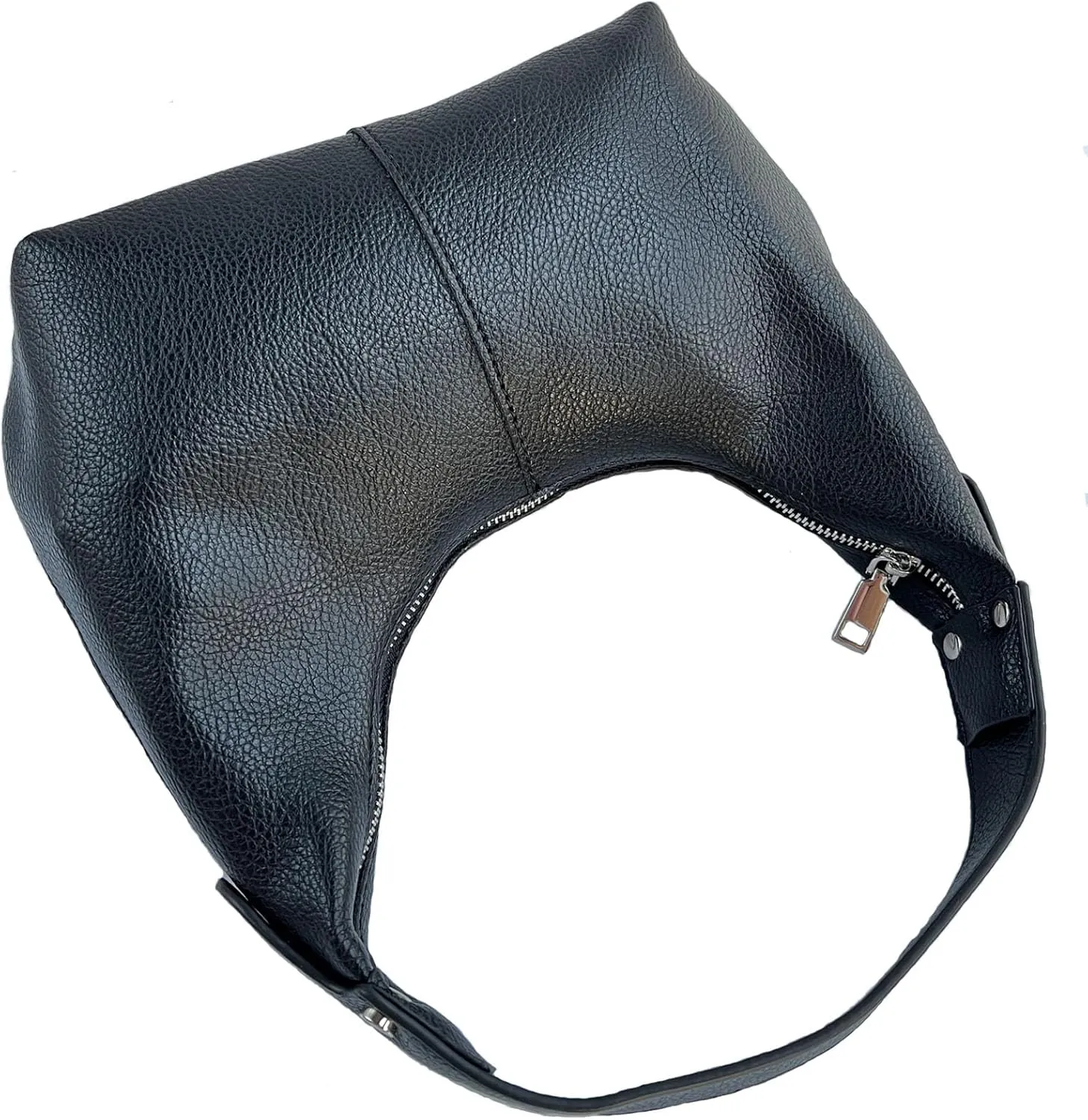 Hobo Women's PU Leather Shoulder Tote Clutch Crescent Slouchy Bag with Zipper Closure and Top Handle