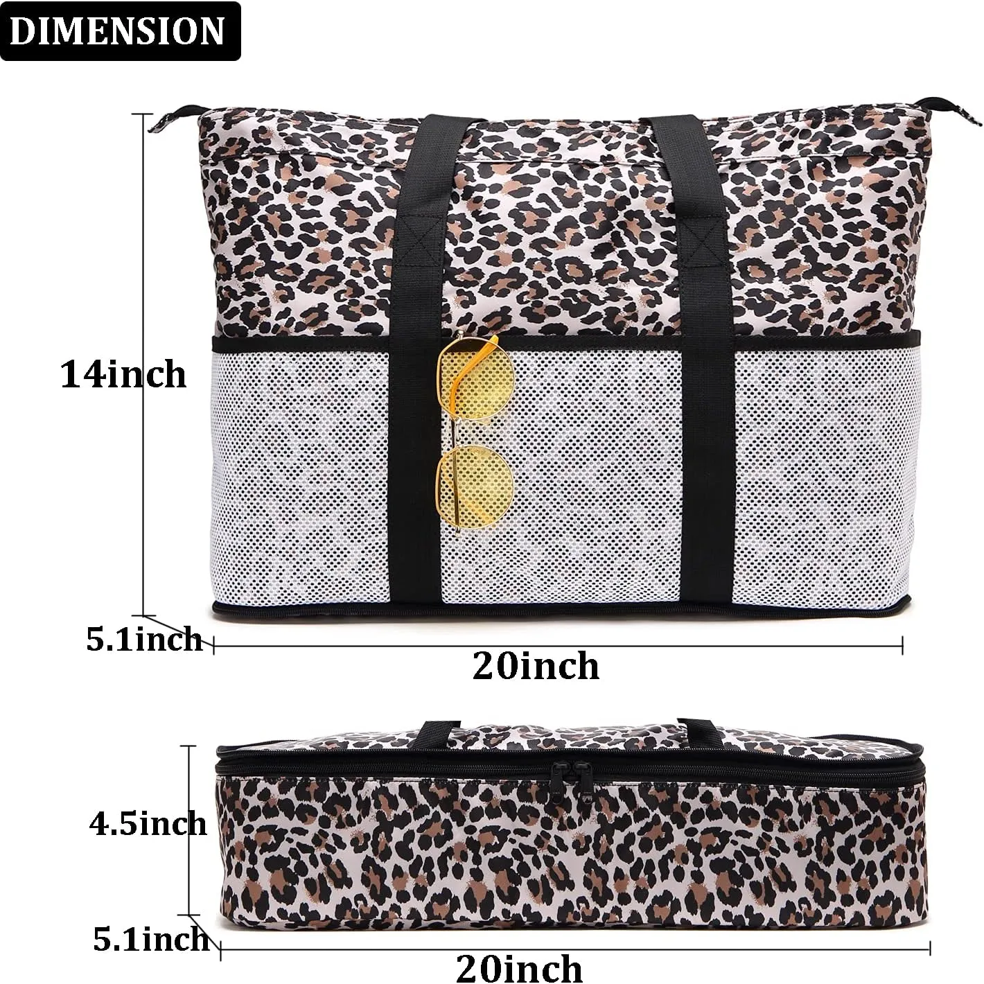 JIANYA Beach Bag Women Waterproof Sandproof Beach Tote Bags with Cooler Top Zipper Large Totes for Pool Travel Daily