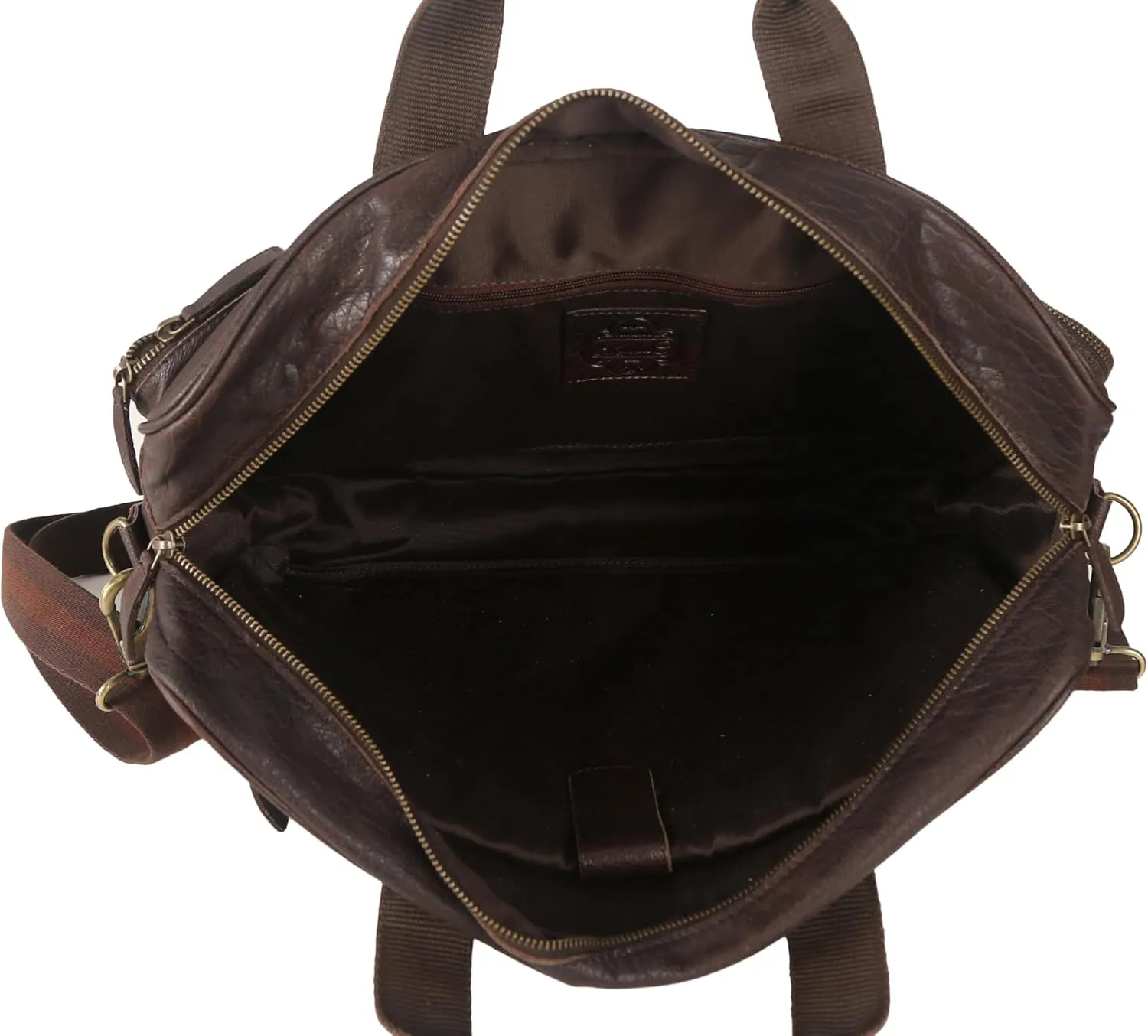 KomalC 16 Inch Leather briefcases Laptop Messenger Bags for Men and Women Best Office Satchel Bag