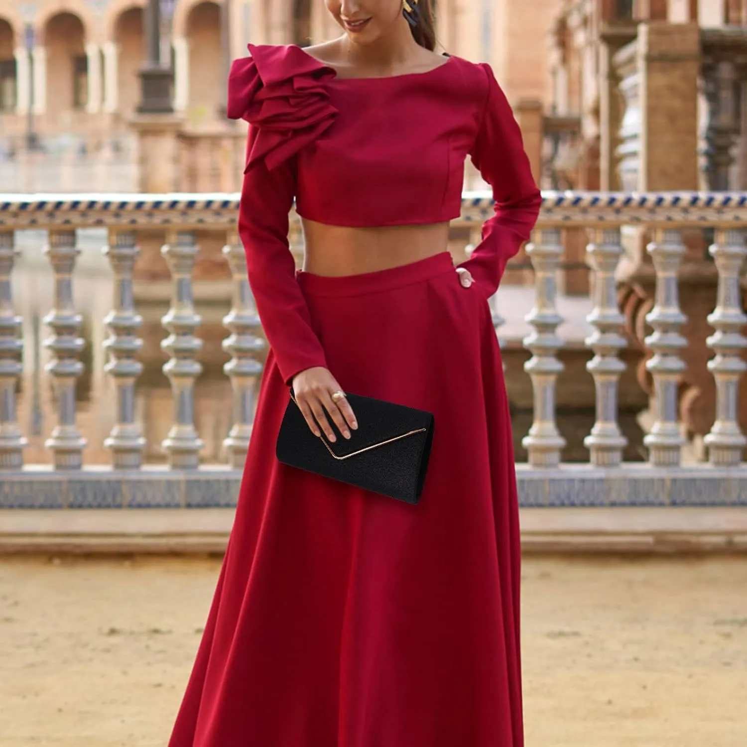 Labair Shining Envelope Clutch Purses for Women Evening Purses and Clutches For Wedding Party.