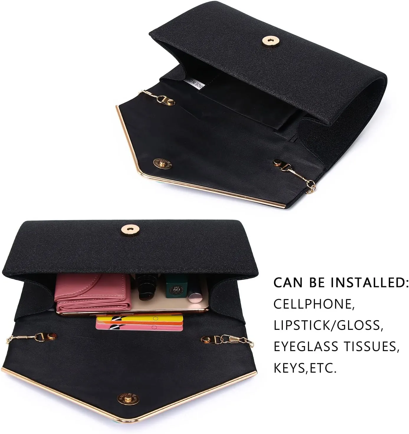 Labair Shining Envelope Clutch Purses for Women Evening Purses and Clutches For Wedding Party.