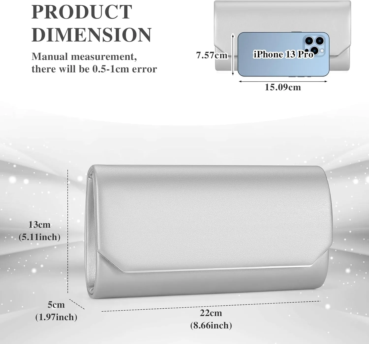 Ladies Evening Clutch Bag Elegant Handbag Purse for Wedding Formal Prom Party Bridal