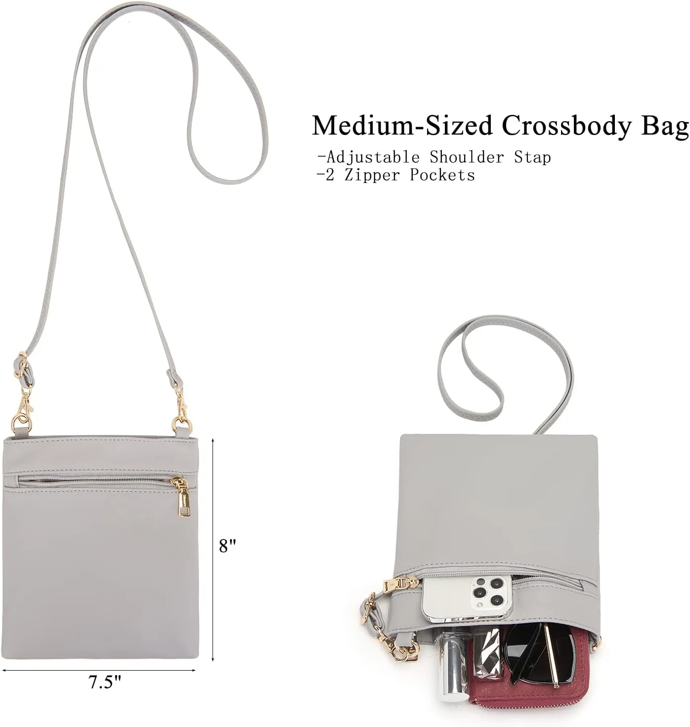 Large Crossbody Bags Ladies Shoulder Handbags Purse and Wallet Set for Women Totes Hobo Purses
