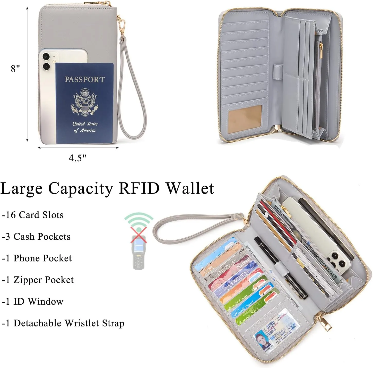 Large Crossbody Bags Ladies Shoulder Handbags Purse and Wallet Set for Women Totes Hobo Purses
