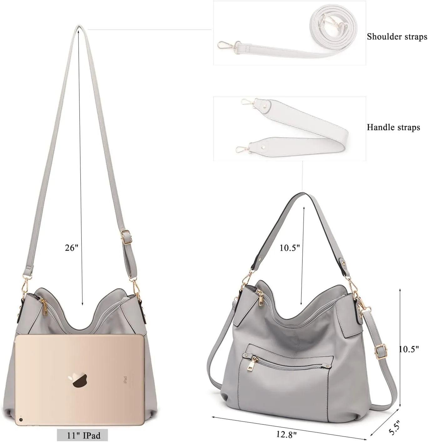Large Crossbody Bags Ladies Shoulder Handbags Purse and Wallet Set for Women Totes Hobo Purses
