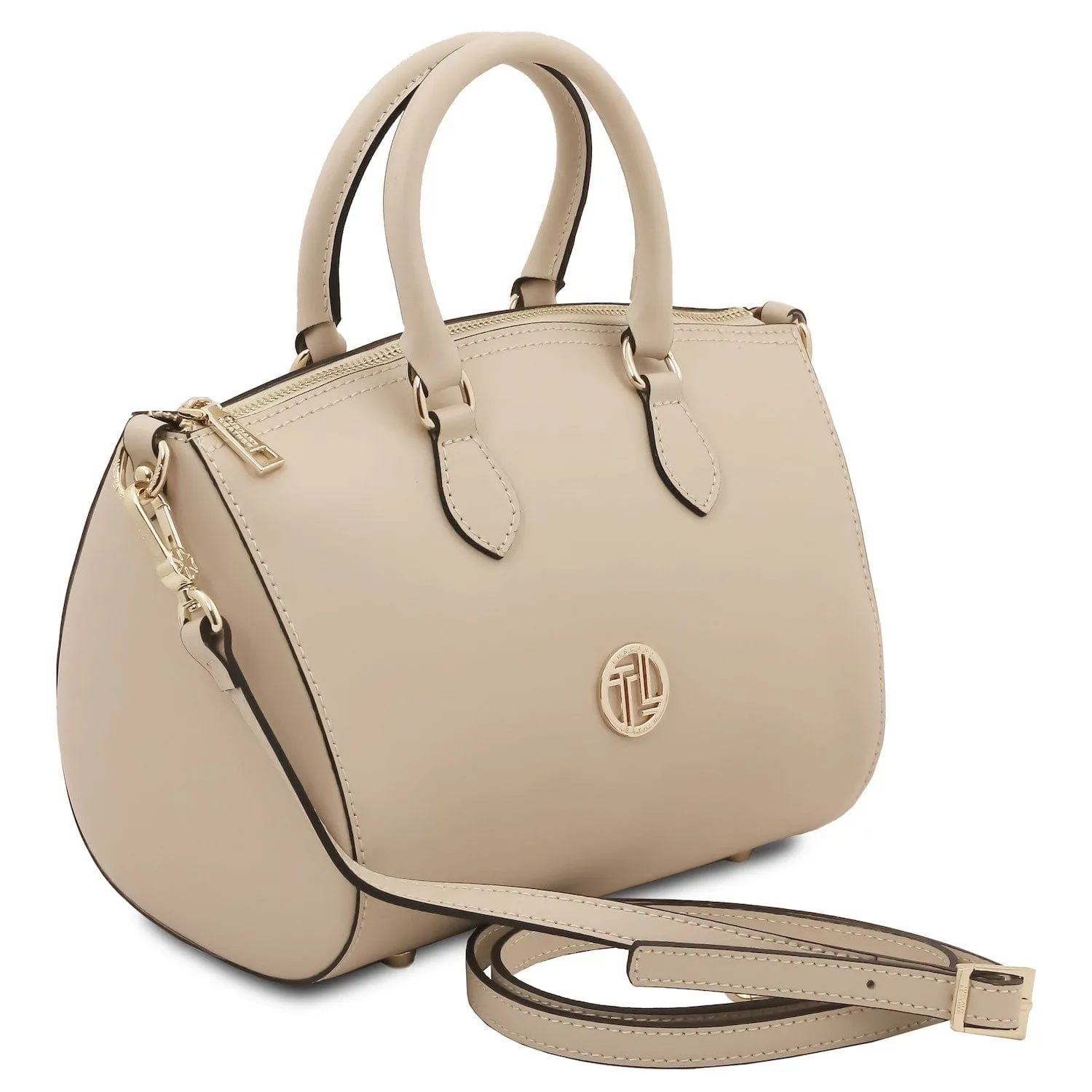 Layla - Leather small duffle handbag | TL142399