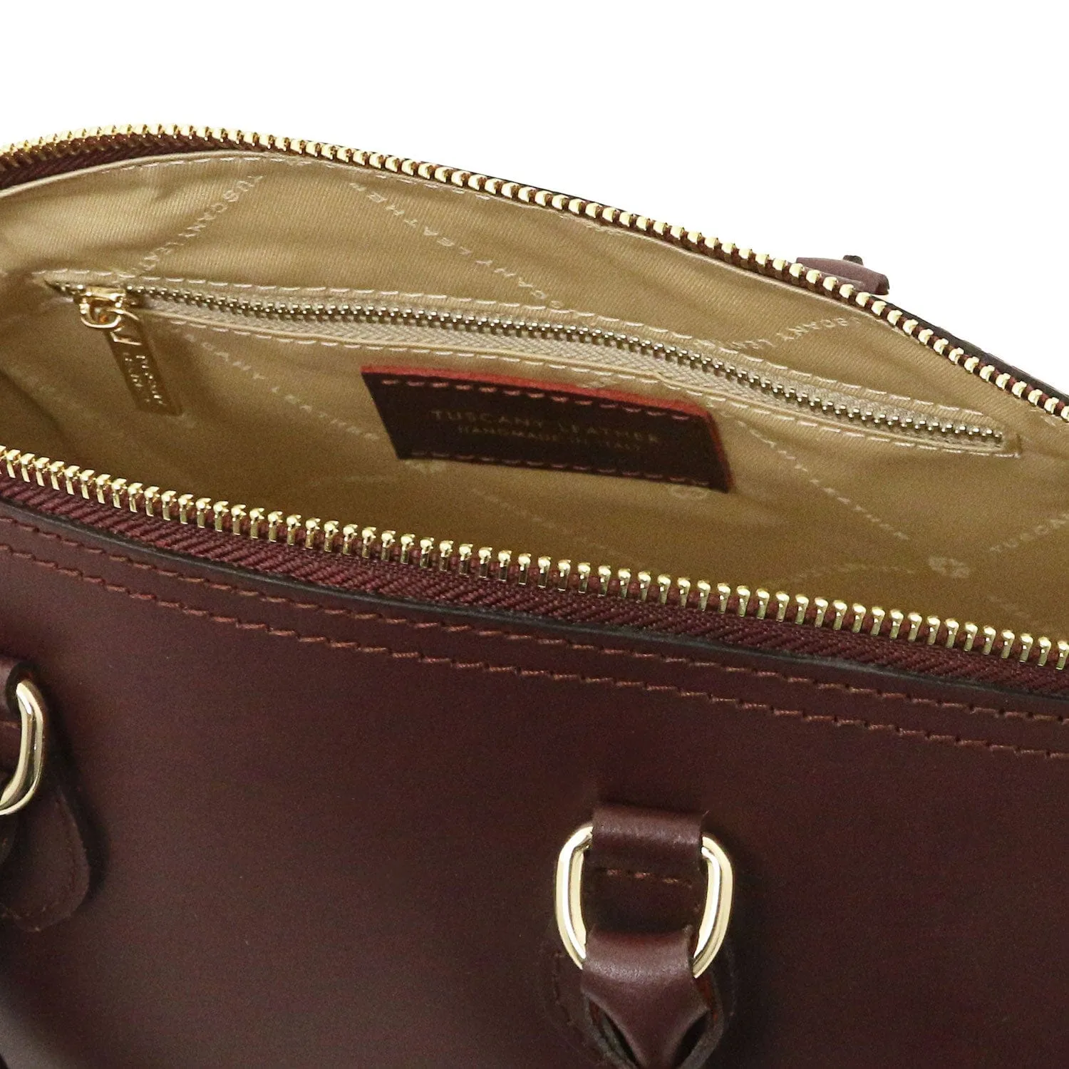 Layla - Leather small duffle handbag | TL142399