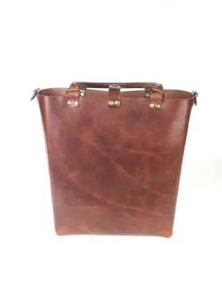 Leather Tote Bag | H B Everyday Espresso Leather Tote Bag | Premium Edition