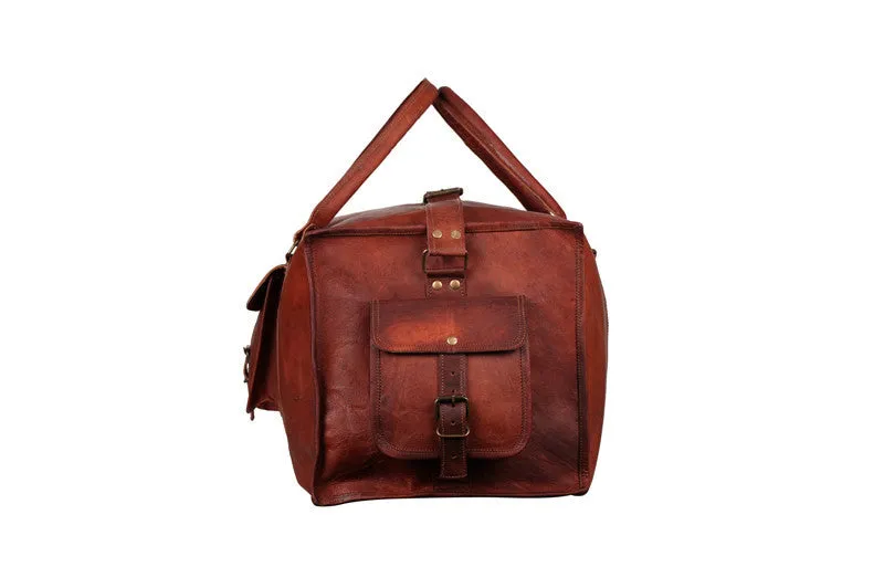 Leather Weekender Duffel 20"