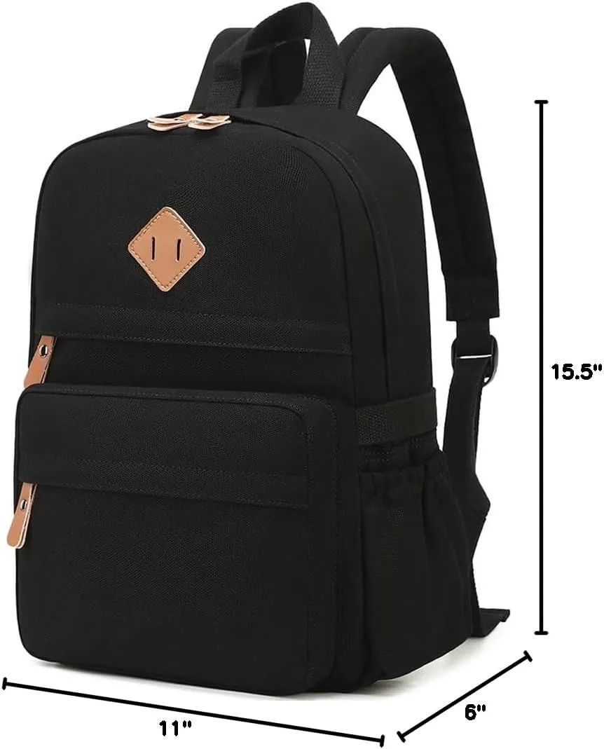 Lightweight Kids Backpacks for School Bag Canvas Small Travel Backpacks for Women Girls Boys Bookbag Toddler Back Pack