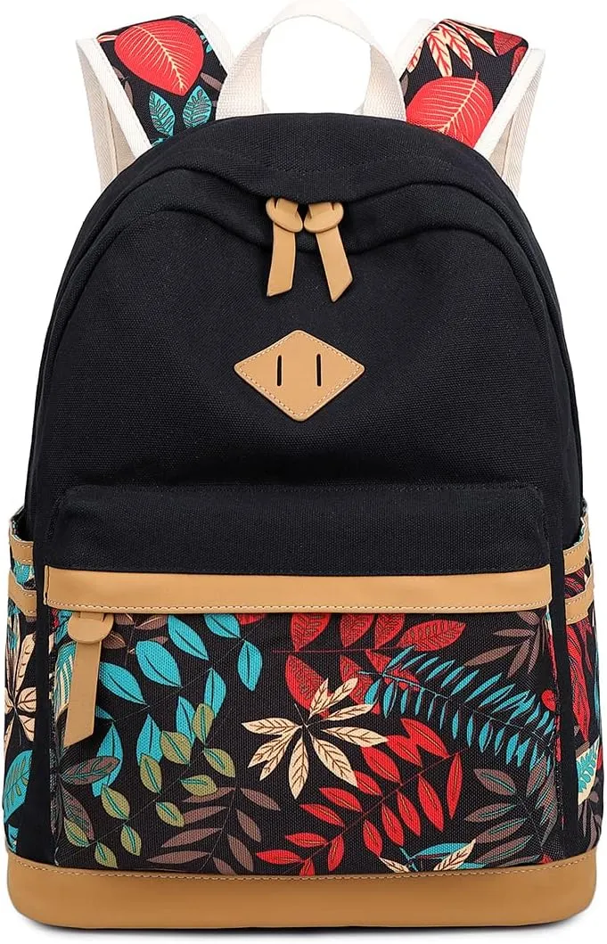 Lightweight Kids Backpacks for School Bag Canvas Small Travel Backpacks for Women Girls Boys Bookbag Toddler Back Pack