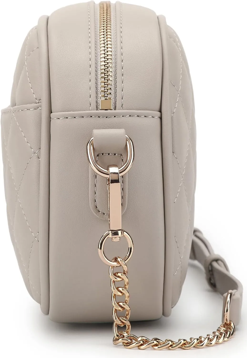 lola mae Quilted Crossbody Bag, Medium Lightweight Shoulder Purse Top Zipper Tassel Accent