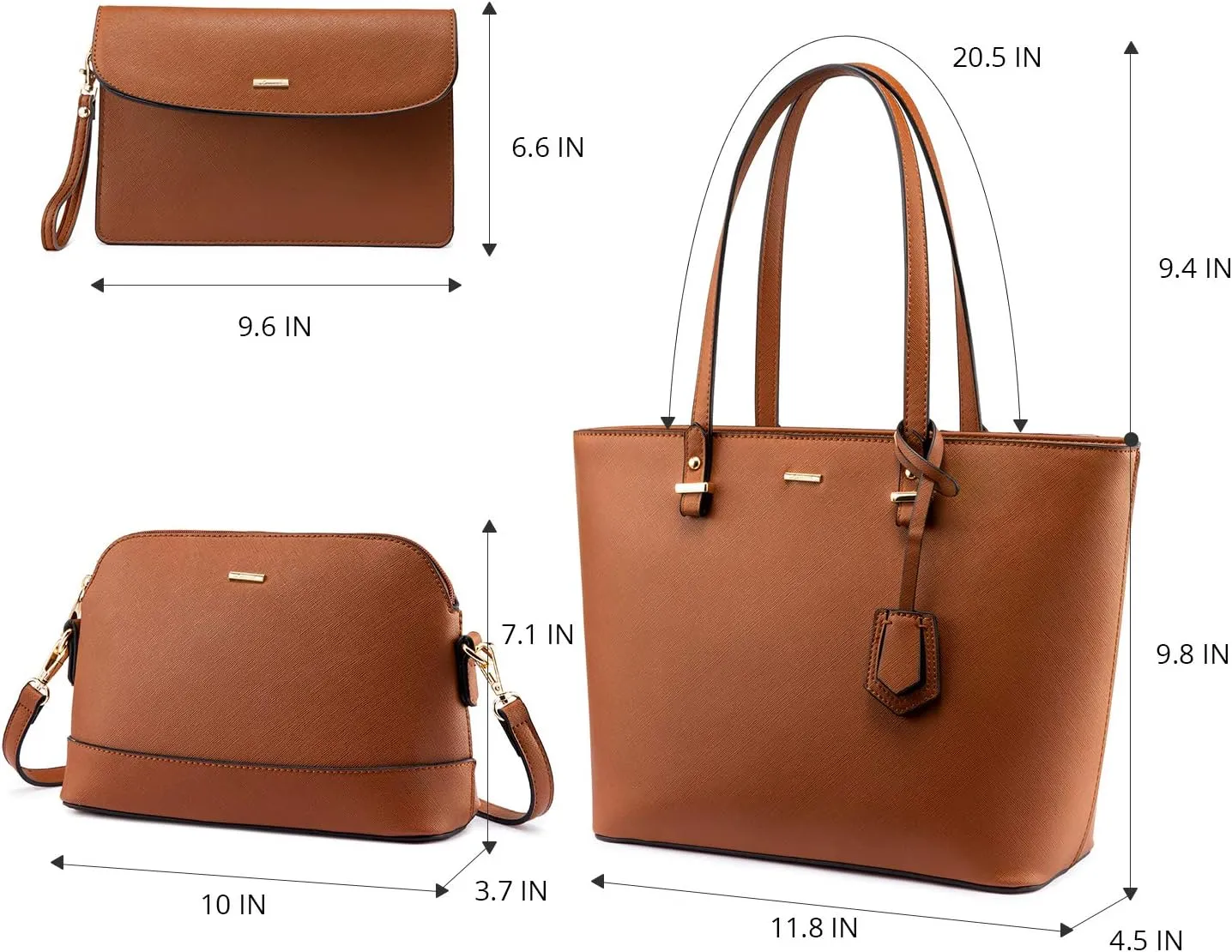 LOVEVOOK Handbags for Women Shoulder Bags Tote Satchel Hobo 3pcs Purse Set