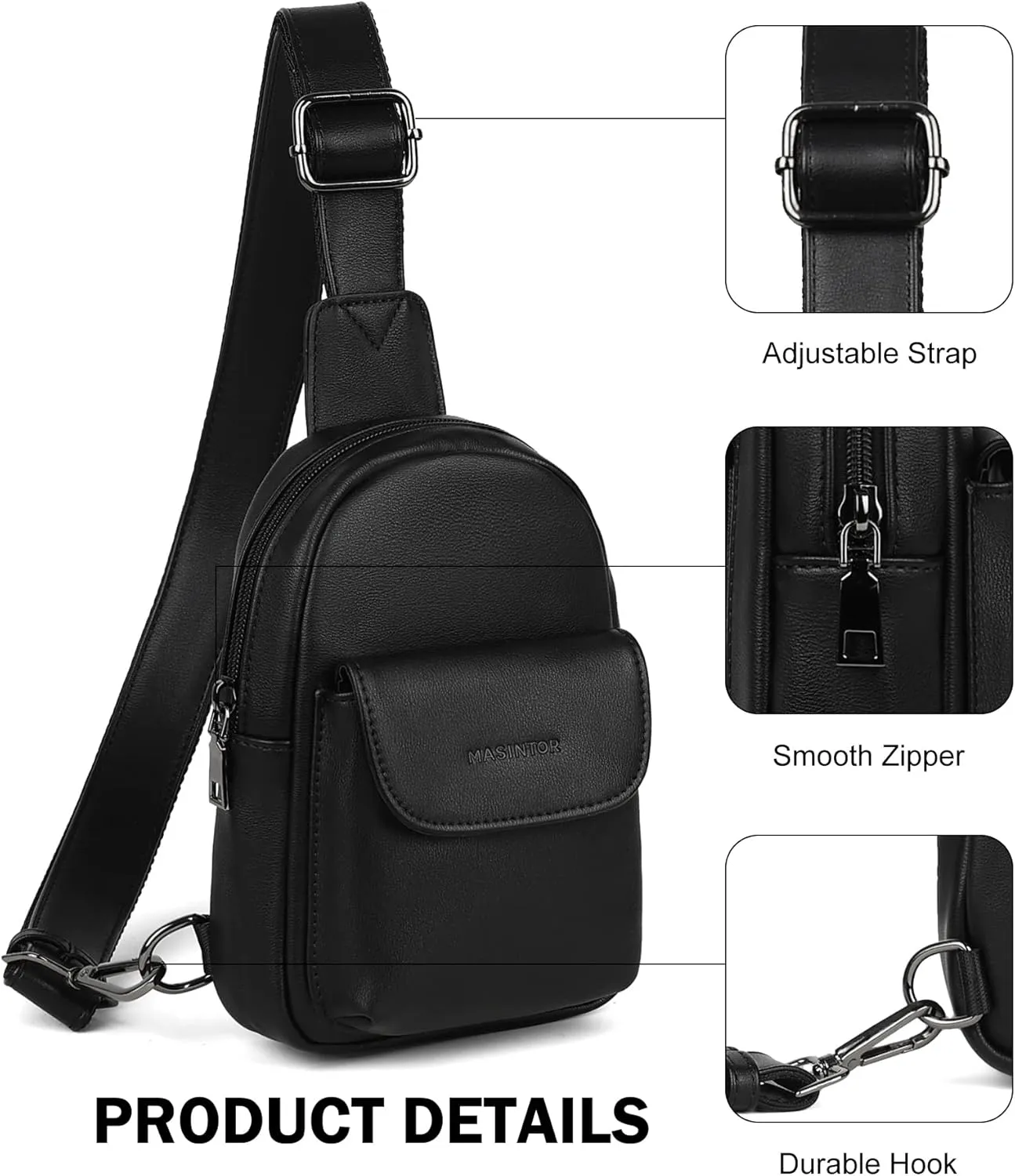 MASINTOR Small Sling Bag for Women Fashion Fanny Pack Crossbody Bags for Women Sling Backpack for Travel