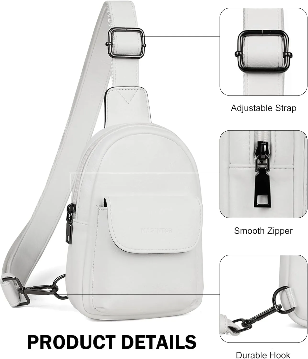 MASINTOR Small Sling Bag for Women Fashion Fanny Pack Crossbody Bags for Women Sling Backpack for Travel
