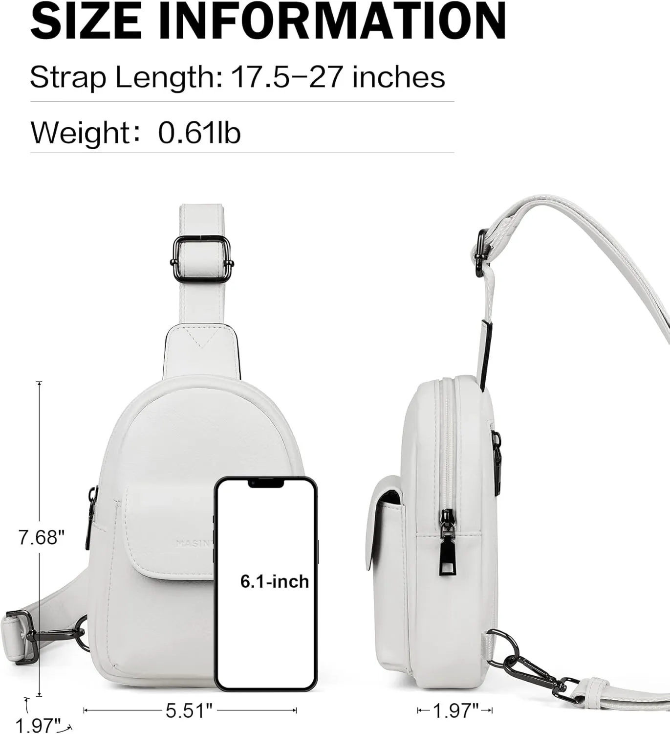 MASINTOR Small Sling Bag for Women Fashion Fanny Pack Crossbody Bags for Women Sling Backpack for Travel
